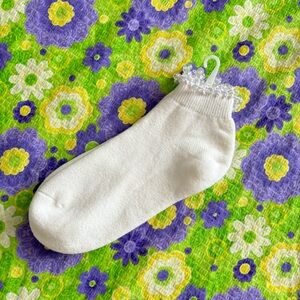 NEW vintage beaded ankle socks